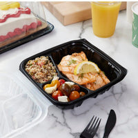 Pactiv Evergreen - Microwavable Three-Compartment Hinged Container, 150/Cs - DC858330B000