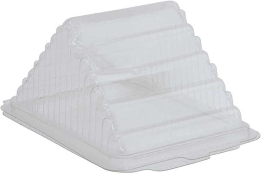 Pactiv Evergreen - Plastic Hinged Sandwich Wedge 7.125" x 4.63" x 3.25" Extra Wide, 295/Cs - YTV0759P