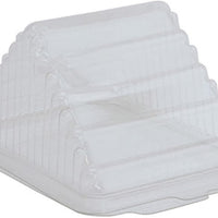 Pactiv Evergreen - Plastic Hinged Sandwich Wedge 7.125" x 4.63" x 3.25" Extra Wide, 295/Cs - YTV0759P