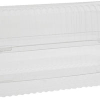 Pactiv Evergreen - Plastic Rectangular Hinged Container 8.625" x 4.625" x 3.5" With Button Snap Lid, Pack of 370- YTV0246NP