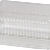 Pactiv Evergreen - Plastic Rectangular Hinged Container 9.3'' X 6.2'' X 4.2'' With Button Snap Lid, 200/Cs - TV0225P (Special Order Item)