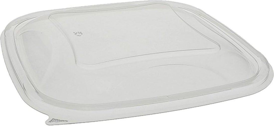 Pactiv Evergreen - RPET Clear Dome Lid for 9" 48 -64 oz Square Bowl, 150/Cs - PCSACLD09