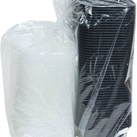 Pactiv Evergreen - VERSAtainer 12 oz. Black/Clear Rectangular PP Container and Lid, Pack of 150 - NC818B