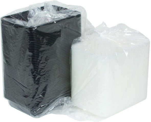 Pactiv Evergreen - VERSAtainer 16 oz. Black/Clear Rectangular PP Container and Lid, Pack of 150 - NC8168B