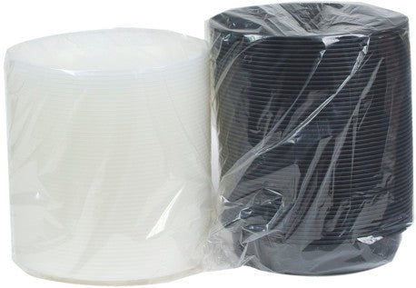 Pactiv Evergreen - VERSAtainer 32 oz. Black/Clear, Oval PP Container and Lid, 150/cs - OC32B