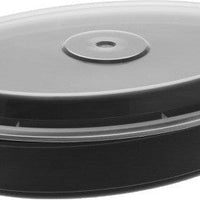 Pactiv Evergreen - VERSAtainer 32 oz. Black/Clear, Oval PP Container and Lid, 150/cs - OC32B