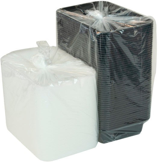 Pactiv Evergreen - VERSAtainer 38 oz. Black/Clear Rectangular PP Container and Lid, Pack of 150 - NC888B