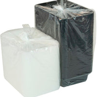 Pactiv Evergreen - VERSAtainer 38 oz. Black/Clear Rectangular PP Container and Lid, Pack of 150 - NC888B