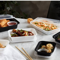 Pactiv Evergreen - VERSAtainer 38 oz. White/Clear Rectangular PP Container and Lid, Pack of 150cs - NC888