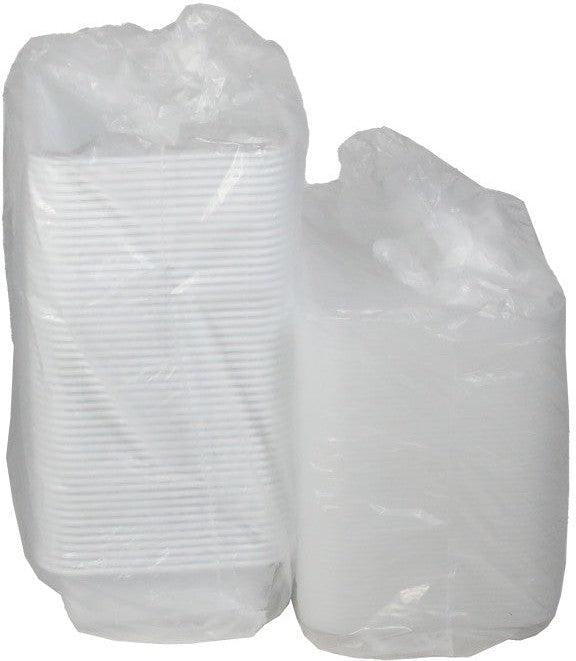 Pactiv Evergreen - VERSAtainer 38 oz. White/Clear Rectangular PP Container and Lid, Pack of 150cs - NC888