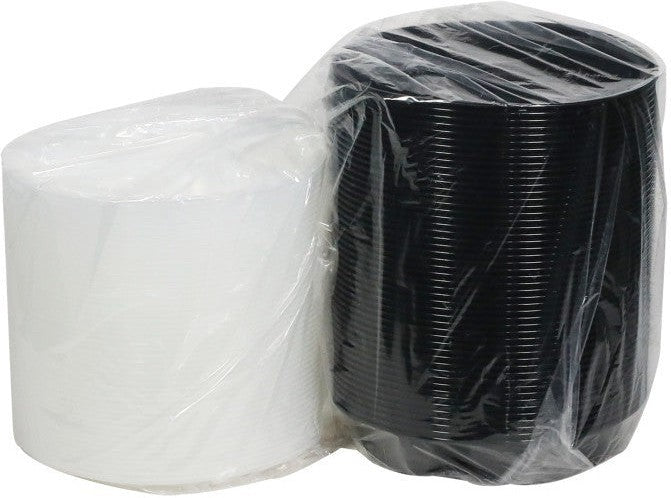 Pactiv Evergreen - VERSAtainer 39 oz. Black/Clear Rectangular PP Container and Lid, Pack of 150 - NC9388B