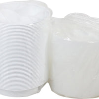 Pactiv Evergreen - VERSAtainer 48 oz. White/Clear Round PP Container and Lid, Pack of 150cs - NC948