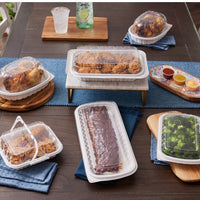 Pactiv Evergreen - White Medium Chicken Roaster Container with Base, 110/Cs - YCNC-6005DZW