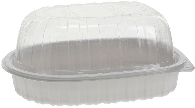 Pactiv Evergreen - White Medium Chicken Roaster Container with Base, 110/Cs - YCNC-6005DZW