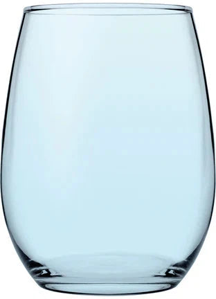 Pasabahce - 11.8Oz AMBER Turquoise Stemless Red Wine Glass, 2 Dz - PG420725T
