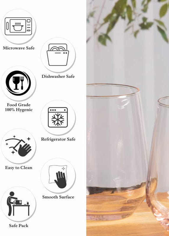 Pasabahce - 425 ml Allegra Stemless Glass Tumbler, Pack of 24 - PG41536