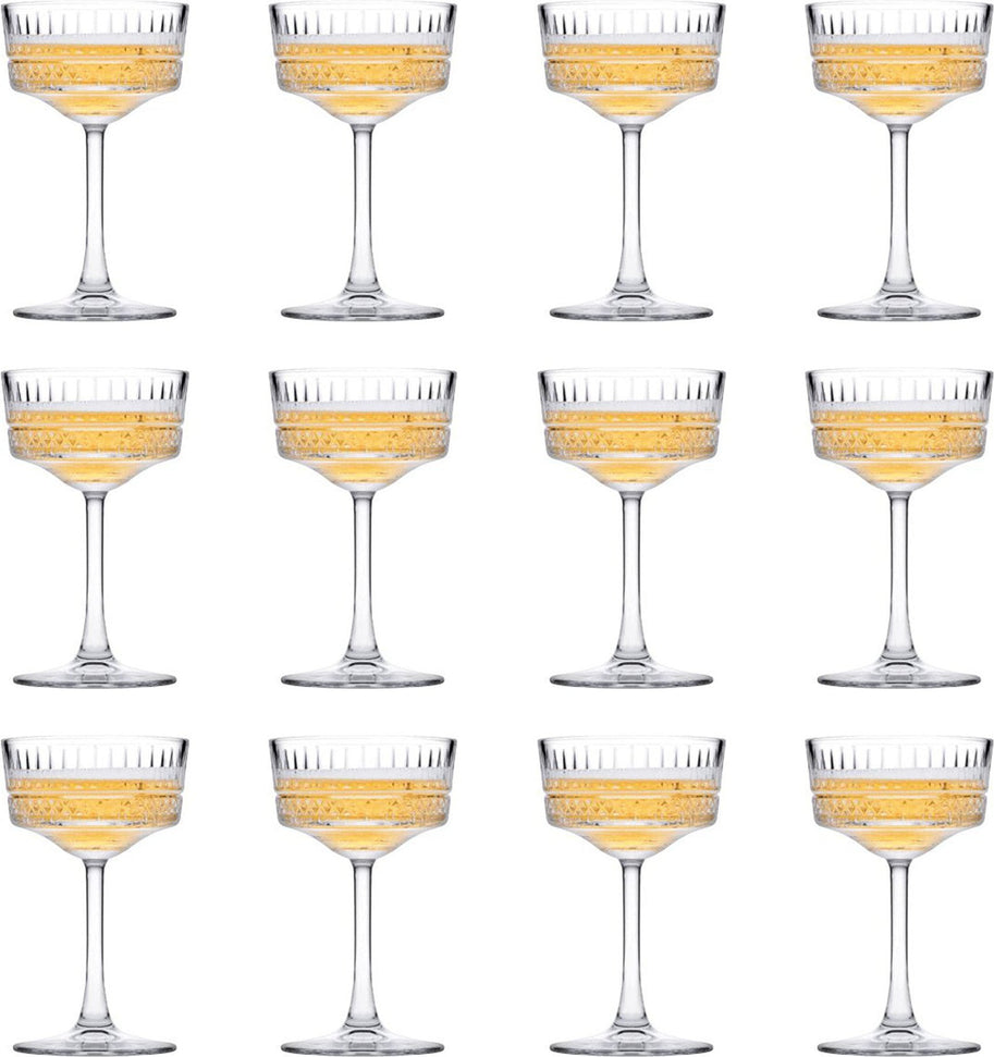 Pasabahce - ELYSIA 7.5 Oz Champagne Coupe Glass, Pack of 12 - PG440436
