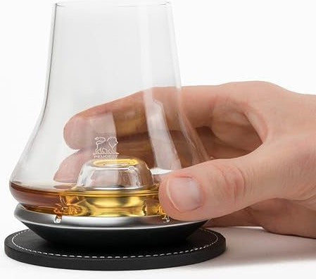 Peugeot - 12.8 oz Impitoyable Whisky Tasting Set (Glass + Chilling Base + Coaster), Pack of 4 ( 38 cl) - 266097
