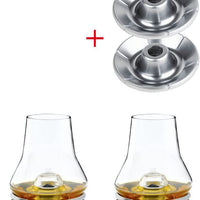 Peugeot - 12.8 oz Impitoyable Whisky Tasting Set (Glass + Chilling Base + Coaster), Pack of 4 ( 38 cl) - 266097