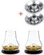 Peugeot - 12.8 oz Impitoyable Whisky Tasting Set (Glass + Chilling Base + Coaster), Pack of 4 ( 38 cl) - 266097