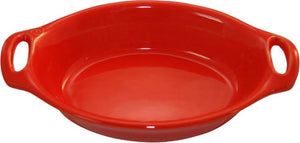 Peugeot - Appolia 17.5" x 12" Poppy Red Harmonie Oval Baking Dish (4.6 L) - 223244503