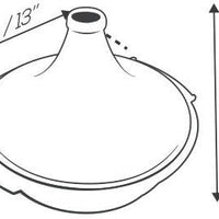 Peugeot - Appolia Atlas 12" Blue Ceramic and Aluminum Tagine - 62170