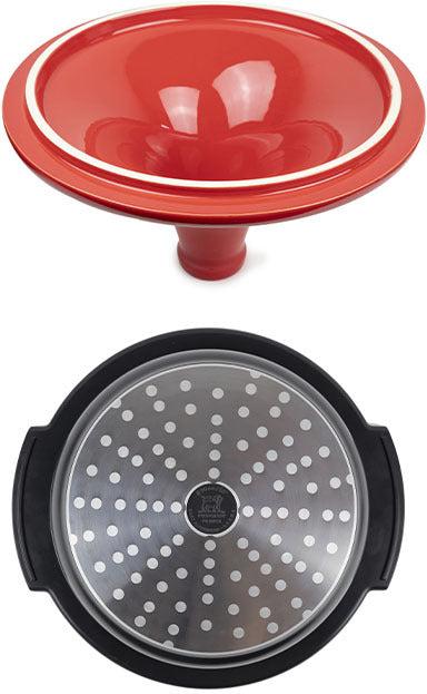 Peugeot - Appolia Atlas 12" Red Ceramic and Aluminum Tagine - 62019