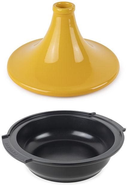 Peugeot - Appolia Atlas 12" Saffron Yellow Ceramic and Aluminum Tagine - 62163