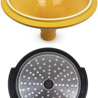 Peugeot - Appolia Atlas 12" Saffron Yellow Ceramic and Aluminum Tagine - 62163
