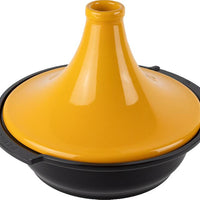 Peugeot - Appolia Atlas 12" Saffron Yellow Ceramic and Aluminum Tagine - 62163