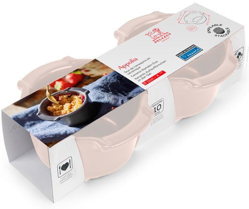 Peugeot - Appolia Ceramic 0.2 qt Ecru Duo Ramekins, Pack of 2 - 61869