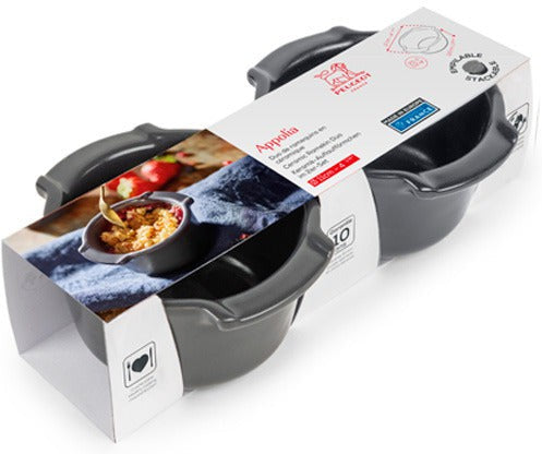 Peugeot - Appolia Ceramic 0.2 qt Slate Duo Ramekins, Pack of 2 - 61876