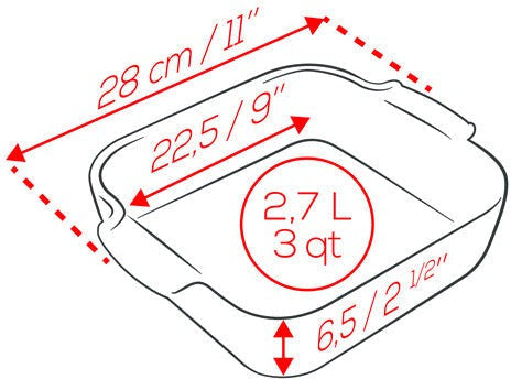 Peugeot - Appolia Ceramic 11.02" Square Ecru Baking Dish (28 cm) - 60169