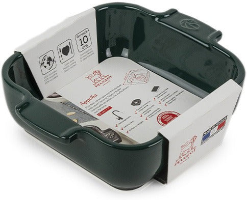 Peugeot - Appolia Ceramic 11.02" Square Forest Green Oven Dish (28cm) - 62125