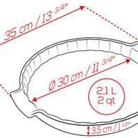 Peugeot - Appolia Ceramic 11.81" Red Tart Dish (30cm) - 60350
