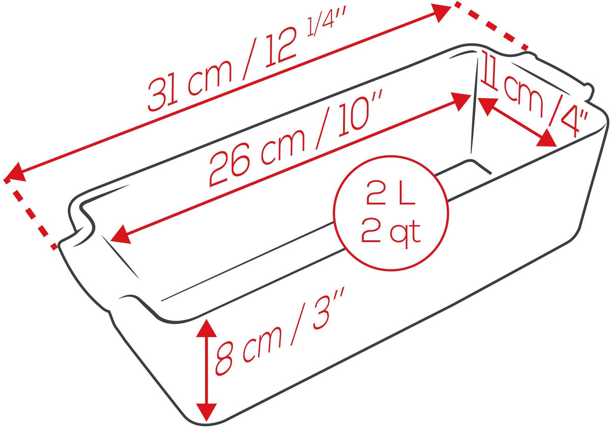 Peugeot - Appolia Ceramic 12.20" Ecru Loaf Pan (31cm) - 60503
