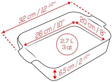Peugeot - Appolia Ceramic 12.59" Rectangular Saffron Baking Dish (32cm) - 61432
