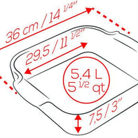 Peugeot - Appolia Ceramic 14.17" Square Red Baking Dish (36 cm) - 60138