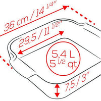 Peugeot - Appolia Ceramic 14.17" Square Saffron Baking Dish (36 cm) - 61456
