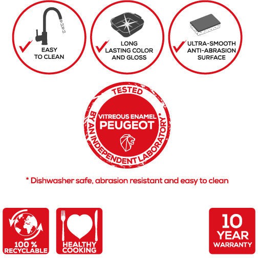 Peugeot - Appolia Ceramic 14.17" Square Slate Baking Dish (36 cm) - 60145