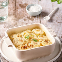 Peugeot - Appolia Ceramic 7.08" Square Ecru Petite Baking Dish (18 cm) - 61166