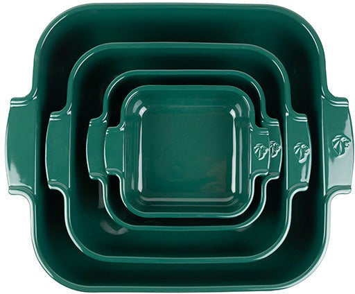 Peugeot - Appolia Ceramic 7.08" Square Forest Green Oven Dish (18cm) - 62149