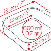 Peugeot - Appolia Ceramic 7.08" Square Forest Green Oven Dish (18cm) - 62149