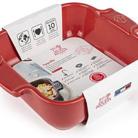 Peugeot - Appolia Ceramic 7.08" Square Red Petite Baking Dish (18 cm) - 61173