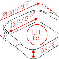 Peugeot - Appolia Ceramic 8.26" Square Blue Baking Dish (21 cm) - 60237