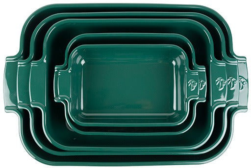 Peugeot - Appolia Ceramic 8.66" Rectangular Forest Green Oven Dish, (22 cm) - 62101