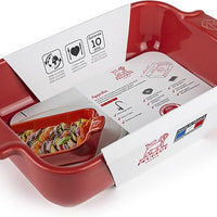 Peugeot - Appolia Ceramic 9.84" Rectangular Red Petite Baking Dish (25 cm) - 61142