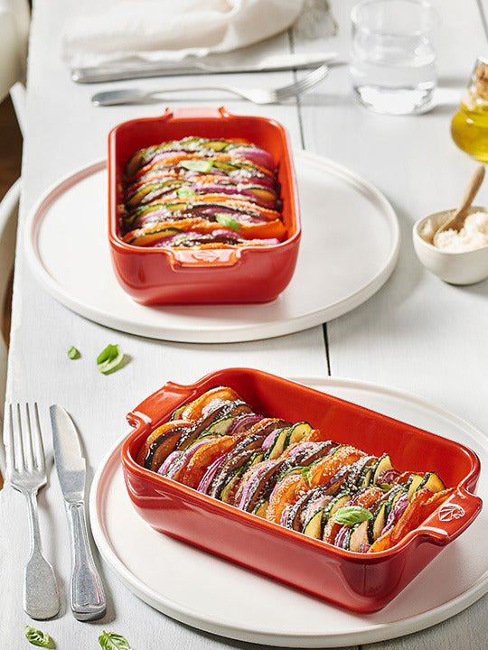 Peugeot - Appolia Ceramic 9.84" Rectangular Red Petite Baking Dish (25 cm) - 61142