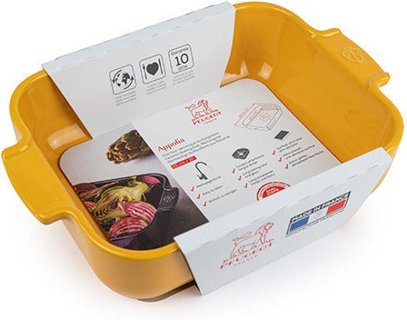 Peugeot - Appolia Ceramic 9.84" Rectangular Saffron Baking Dish (25 cm) - 61449