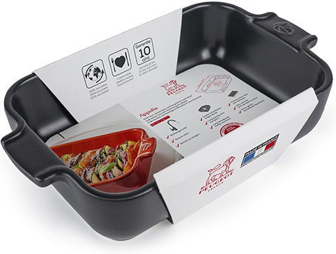 Peugeot - Appolia Ceramic 9.84" Rectangular Slate Petite Baking Dish (25 cm) - 61159